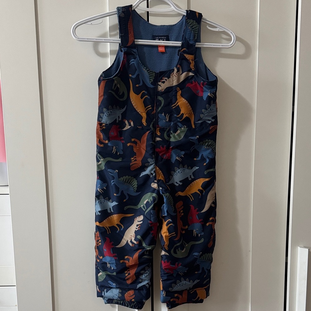 The Children's Place Blue Dinosaur Print Overalls